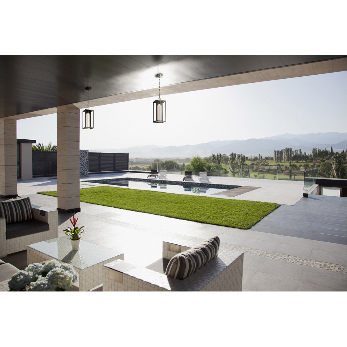 Walker Hill LED 7.36 inch Matte Black Outdoor Pendant